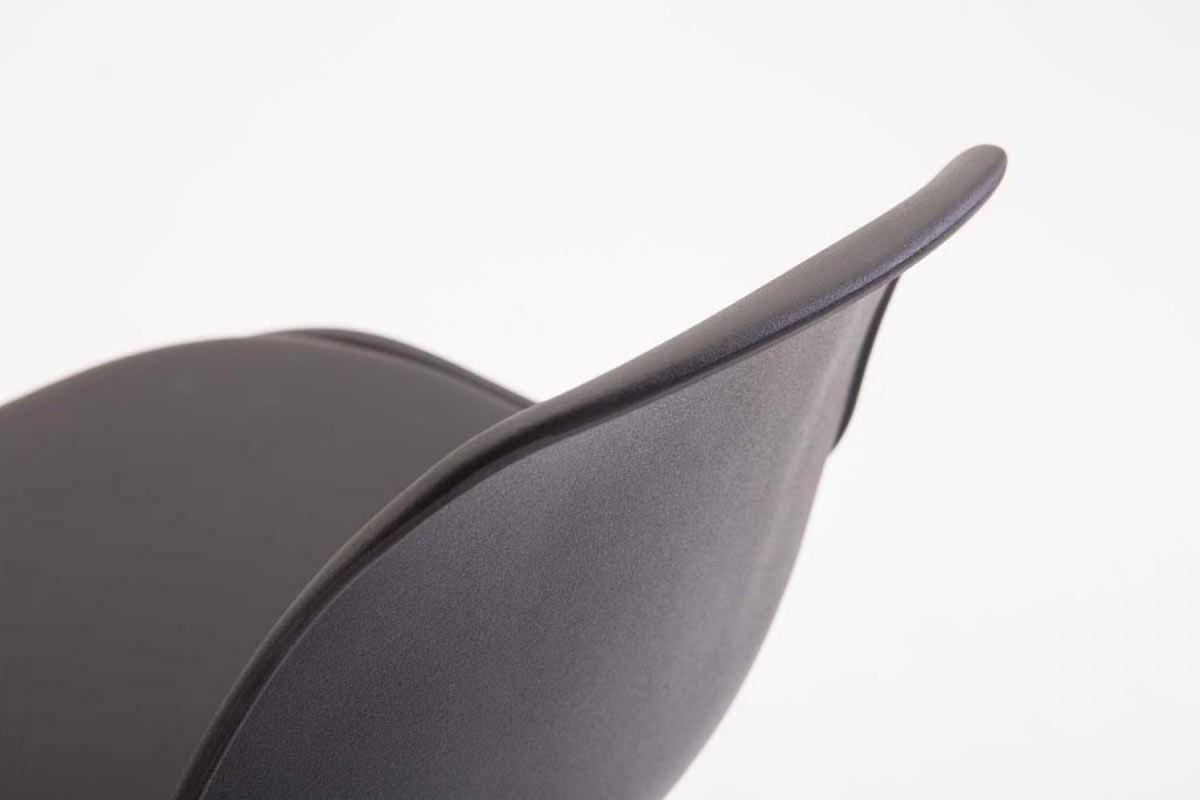 BARHOCKER Kunststoff schwarz - Chromfarben/Schwarz, Kunststoff/Metall (39/82/43cm) - CLP