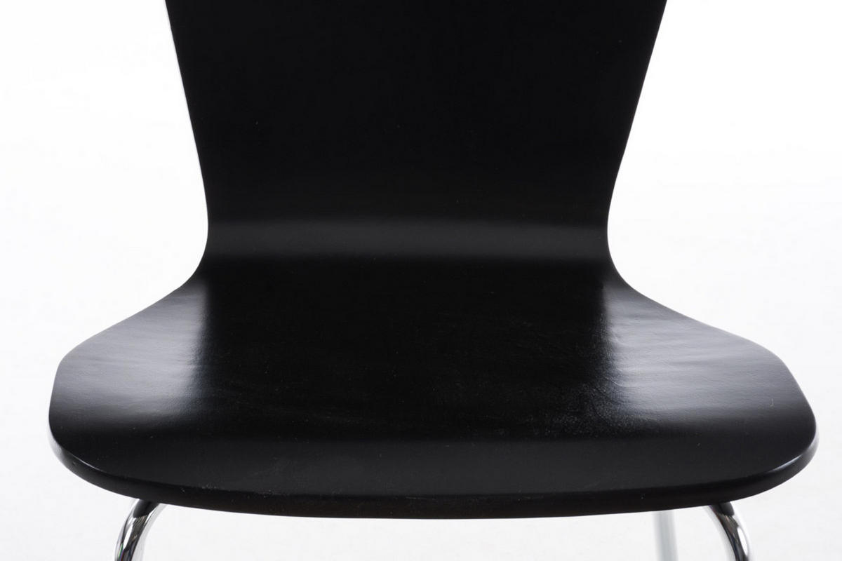 BESUCHERSTUHL Almere - 2er Set schwarz - Schwarz, Holz (43/84/50cm) - TPFLiving