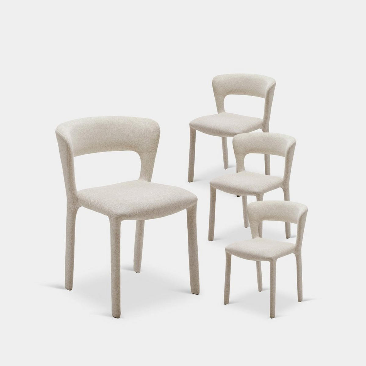 ESSZIMMERSTUHL Revan Beige 51 cm x 79 cm 4er-Set - Beige, Textil (51/79/57cm) - Klast Home