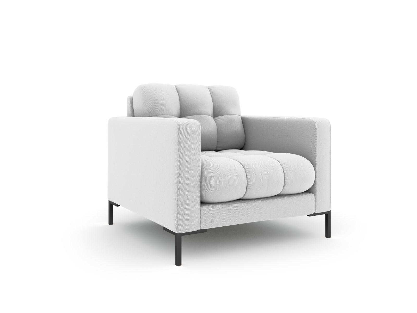 SESSEL Mamaia aus strukturiertem Stoff hellgrau - Hellgrau, Textil (92/75/87cm) - Micadoni