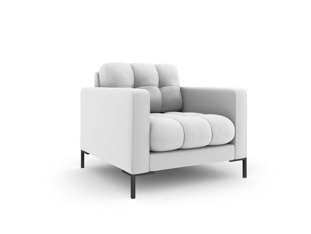 SESSEL Mamaia aus strukturiertem Stoff hellgrau - Hellgrau, Textil (92/75/87cm) - Micadoni