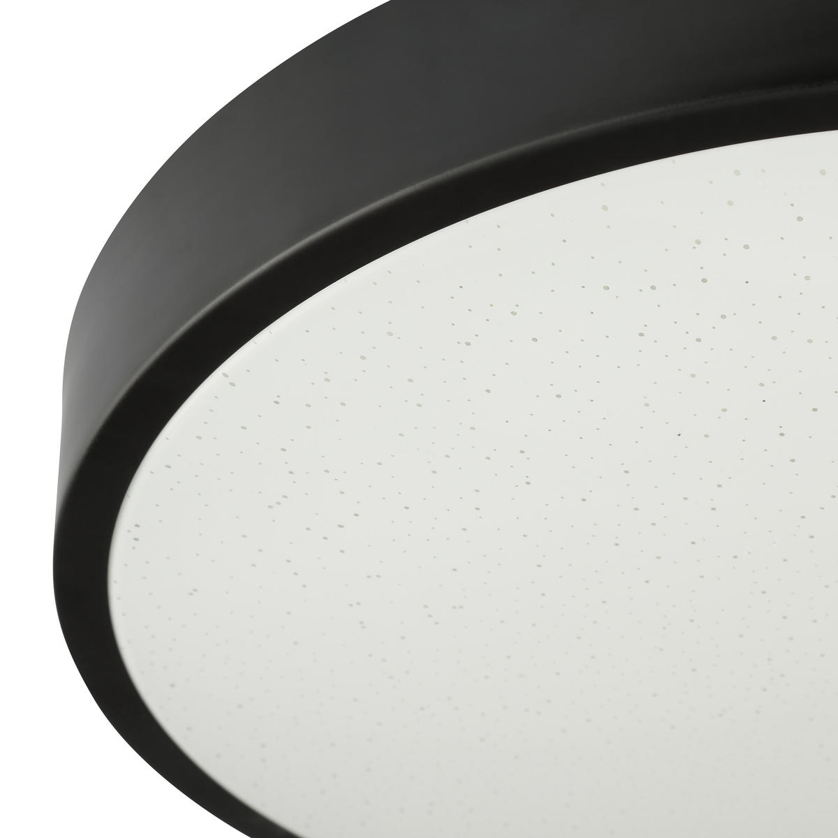 LED DECKENLEUCHTE Slimline Starry Schwarz/Weiß 39/39/6,5 cm - Multicolor, Metall (39/39/6.5cm) - Brilliant