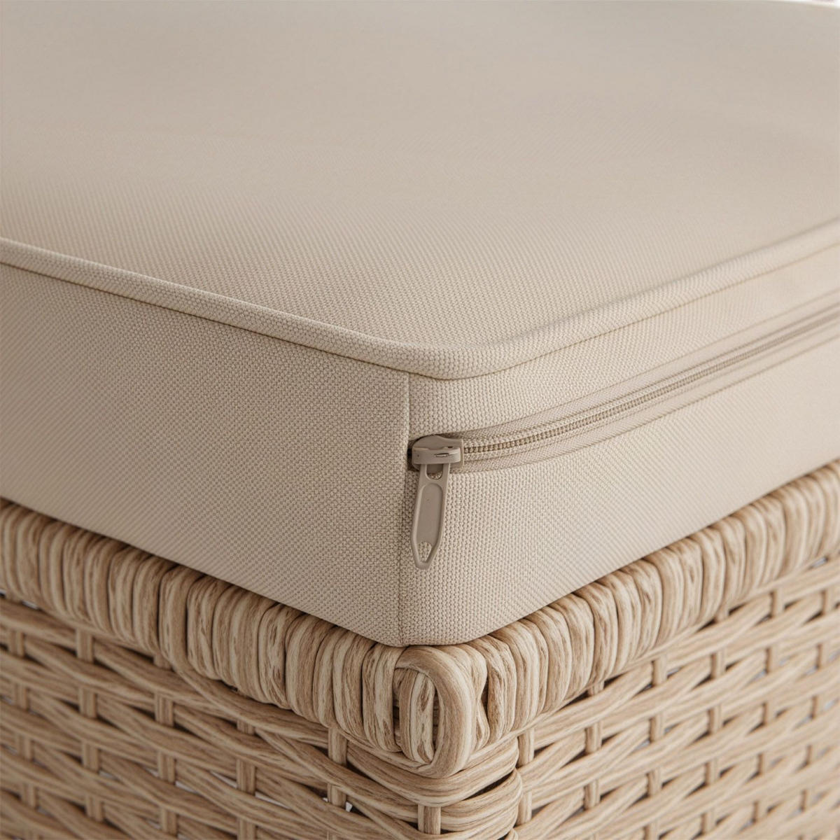 LOUNGEGARNITUR Manacor creme, sand - Beige, Kunststoff/Metall - Juskys