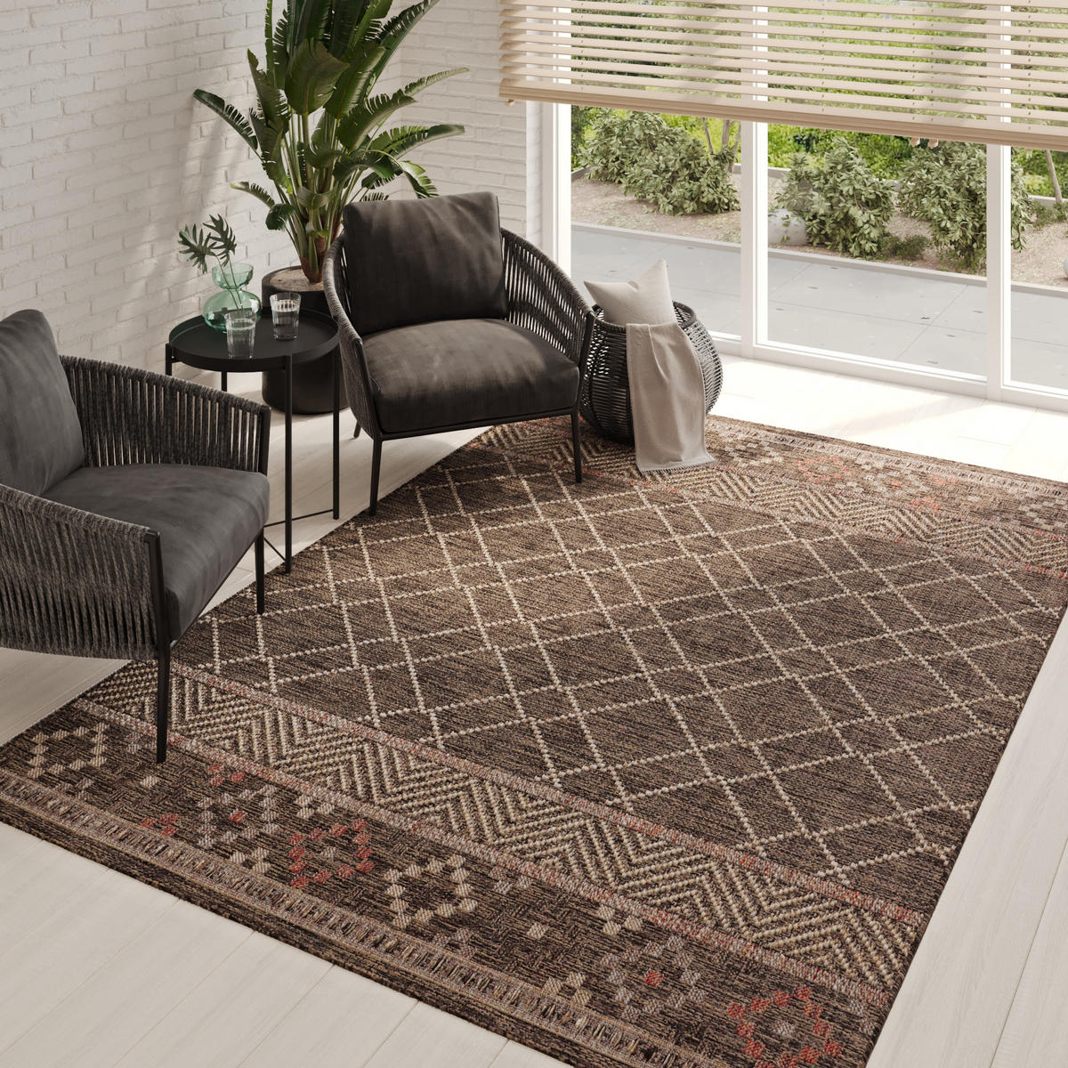 TEPPICH MELISSA DUNKELBRAUN 120/180 cm - Dunkelbraun, Textil (120/180cm) - Tapiso