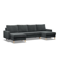 WOHNLANDSCHAFT Blank dunkelgrau - Dunkelgrau, Textil (294/92/140cm) - SIMKAM Furniture