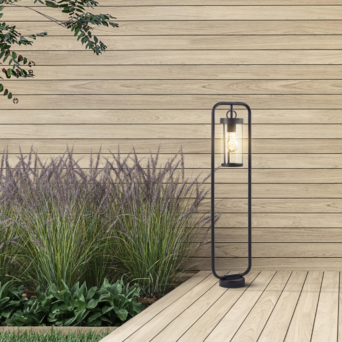 AUSSENSTANDLEUCHTE Sidney 44293/06 - Schwarz, Metall (12/20.3/85cm) - Brilliant