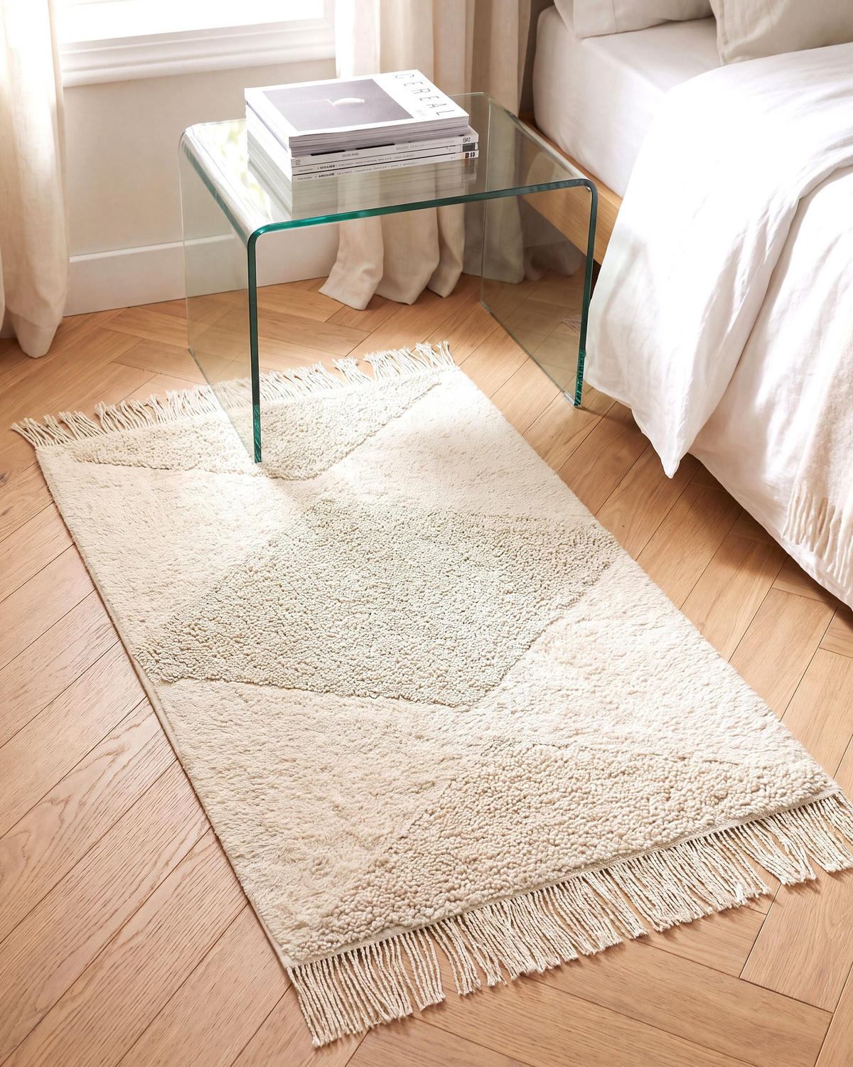 KINDERTEPPICH Hellbeige 60/90 cm Baumwolle Khonoma - Beige, Textil (60/90cm) - Beliani