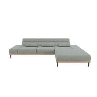 ELEKTRISCHES ECKSOFA Rechts MONA 316x205x85 Grün Velours - Mintgrün, Holzwerkstoff/Textil (316/205cm) - ALTDECOR