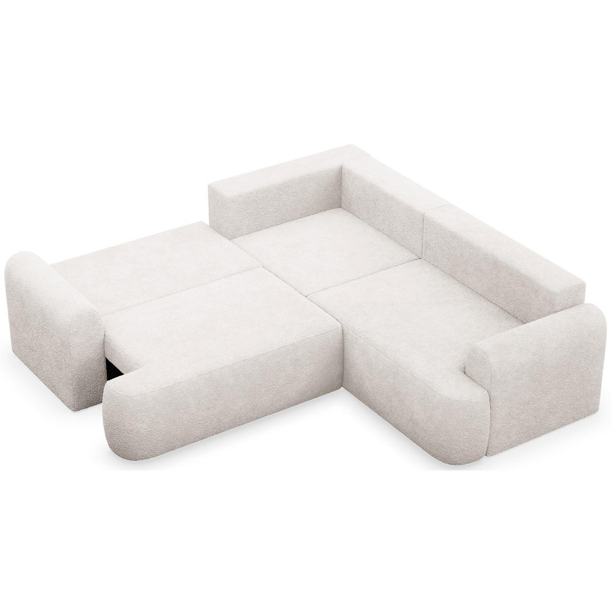 ROHOVÁ POHOVKA Ovo Žlutá látka univerzální s úložným prostorem - černá/krémová, textil/plast (245/245cm) - Selsey