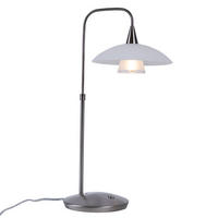 LED TISCHLEUCHTE Metall Silber Weiß - Silberfarben, Glas (27/27/45cm)