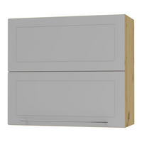KÜCHENHÄNGESCHRANK Kvantum W8B/80 Dust Grey Matt / Eiche Artisan Matt 80 / 32,5 / 72cm - Eiche Artisan/Grau, Holz/Holzwerkstoff (80/72/32.5cm) - Feldmann-Wohnen