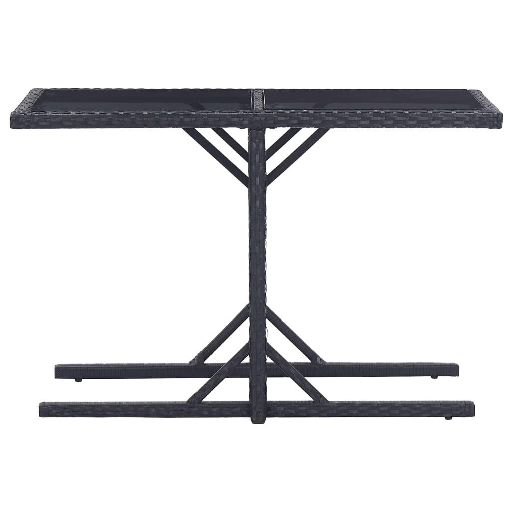 GARTENTISCH Tischulf 53/72/110 cm - Schwarz, Naturmaterialien (110/53/72cm) - ZMH