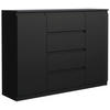 KOMMODE 120 Schwarz 120x39x101,5 cm - Schwarz, Holzwerkstoff (120/101.5/39cm) - Mobelsta