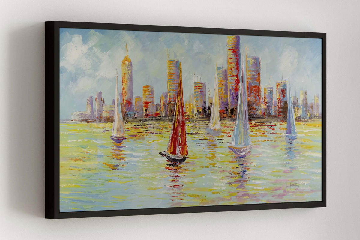 ÖLGEMÄLDE 120/60 cm - Multicolor, Holz/Textil (1.6/60cm) - KUNSTLOFT