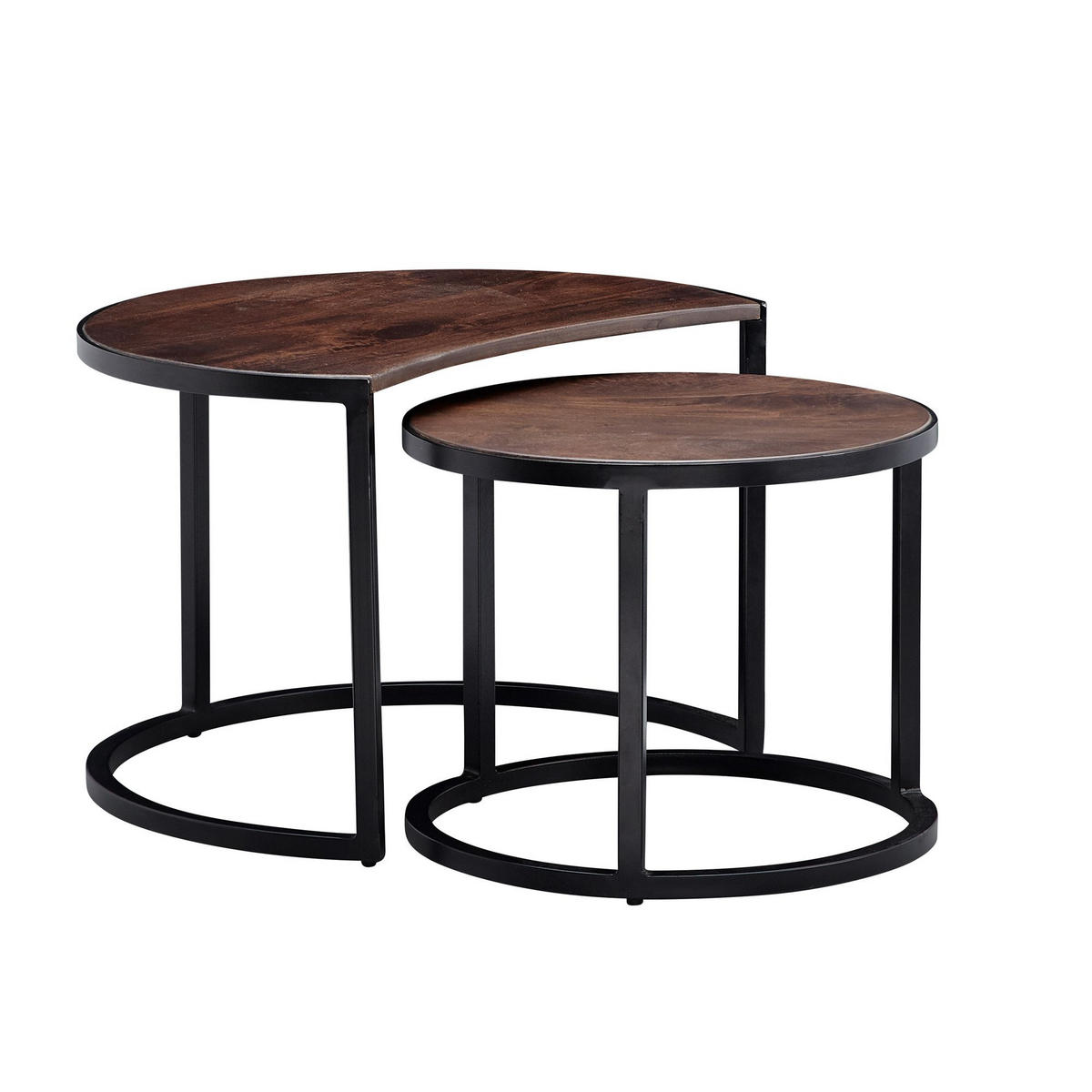 COUCHTISCH 2er-Set BEDRETTIN Mango - Braun, Holz (60/41/41cm) - tinkaro