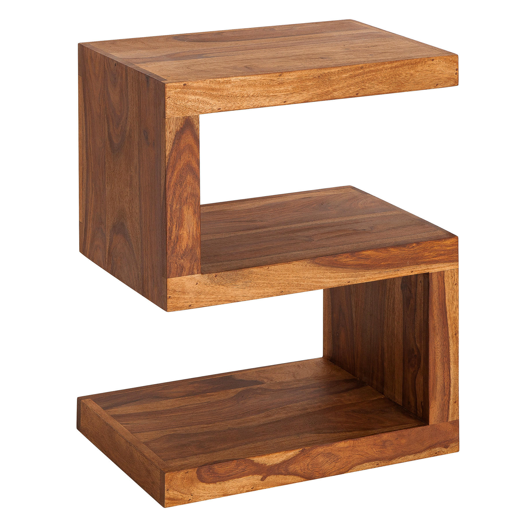 BEISTELLTISCH S Sheesham Natur 60 cm - Braun, Holz (30/45/60cm) - riess-ambiente
