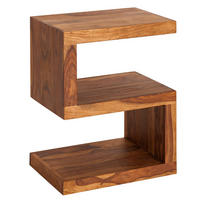 BEISTELLTISCH S Sheesham Natur 60 cm - Braun, Holz (30/45/60cm) - riess-ambiente