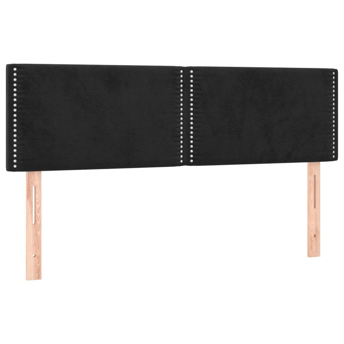 BOXSPRINGBETT Mit Matratze Schwarz 140/200 Cm Samt - Schwarz, Textil (140/200cm) - vidaXL