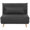 1-SITZER-SCHLAFSOFA Polyester Grau Setten - Dunkelgrau, Textil (104/82/190cm) - Beliani