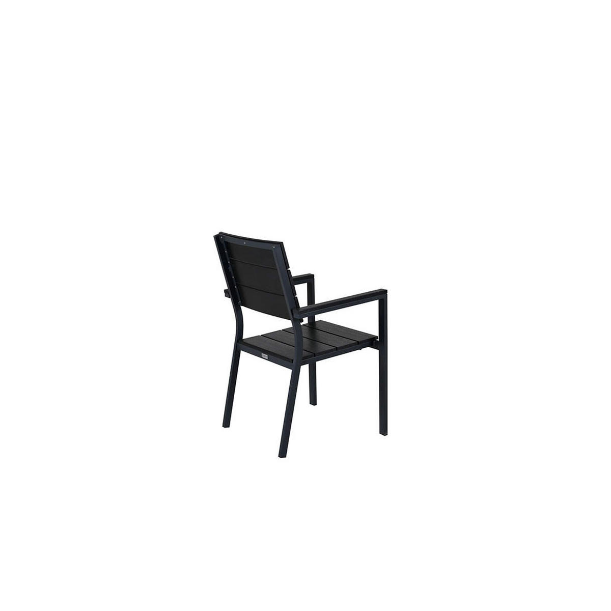 GARTENSTUHL 2ER-SET Levels Schwarz - Schwarz, Metall (57/89/59cm) - ebuy24