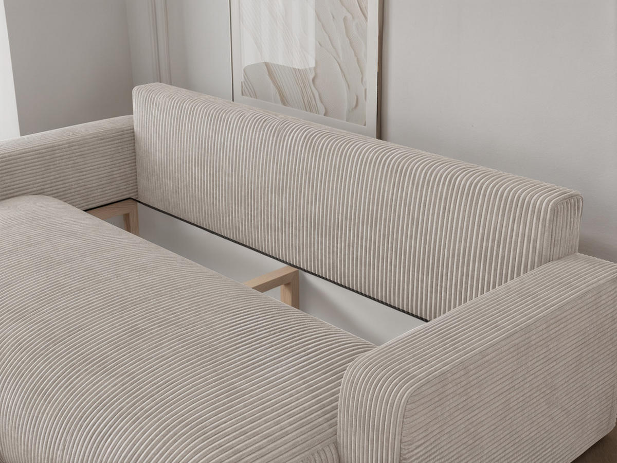 SCHLAFSOFA PIANO mit Bettkasten, Creme - Creme, Textil (246/79/93cm) - Idohome