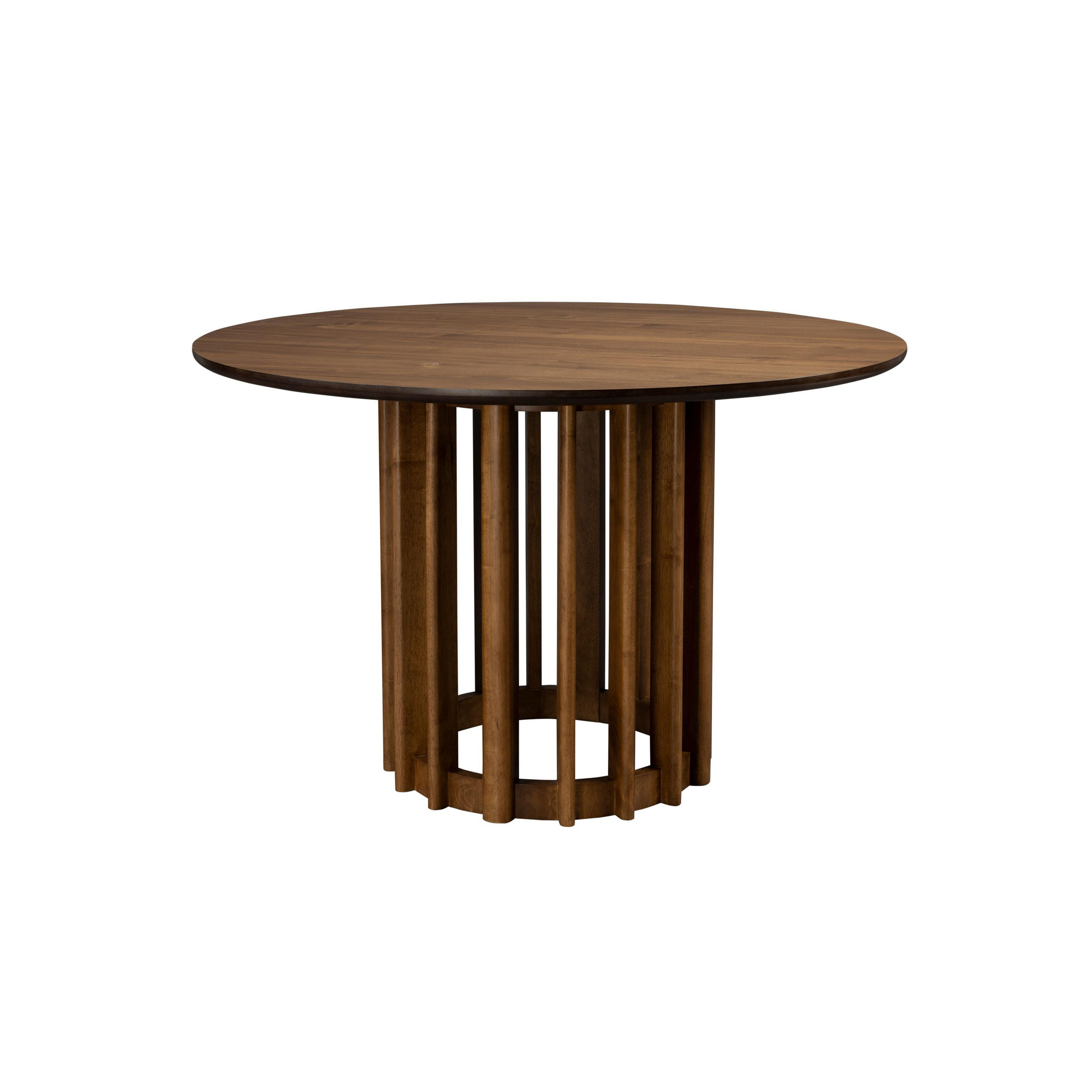 ESSTISCH Barlet Rund 120 cm Walnuss - Braun, Holz (120/120/75cm) - Dutchbone