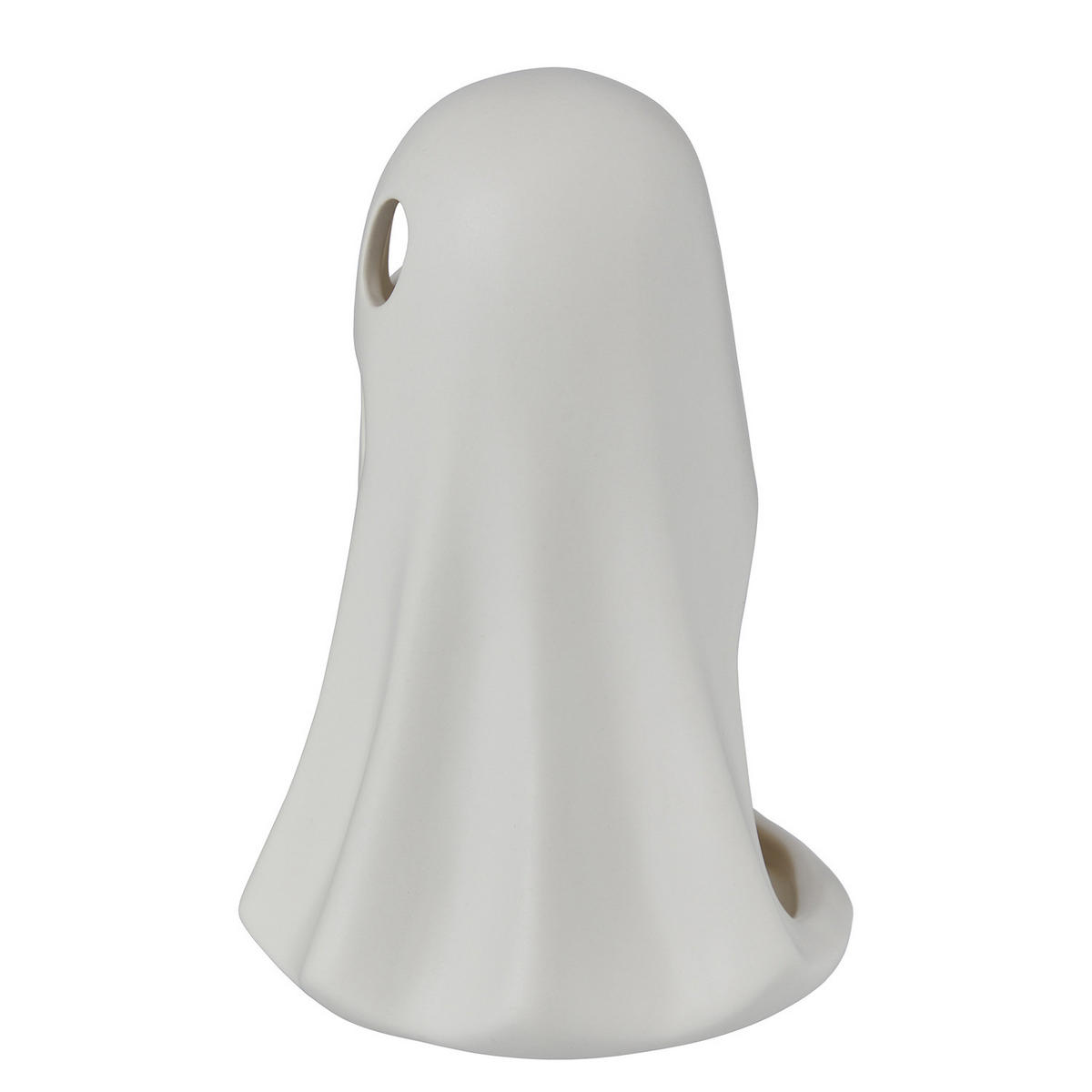 TEELICHTHALTER Sam Gespenst - Weiß, Keramik (18cm) - Butlers