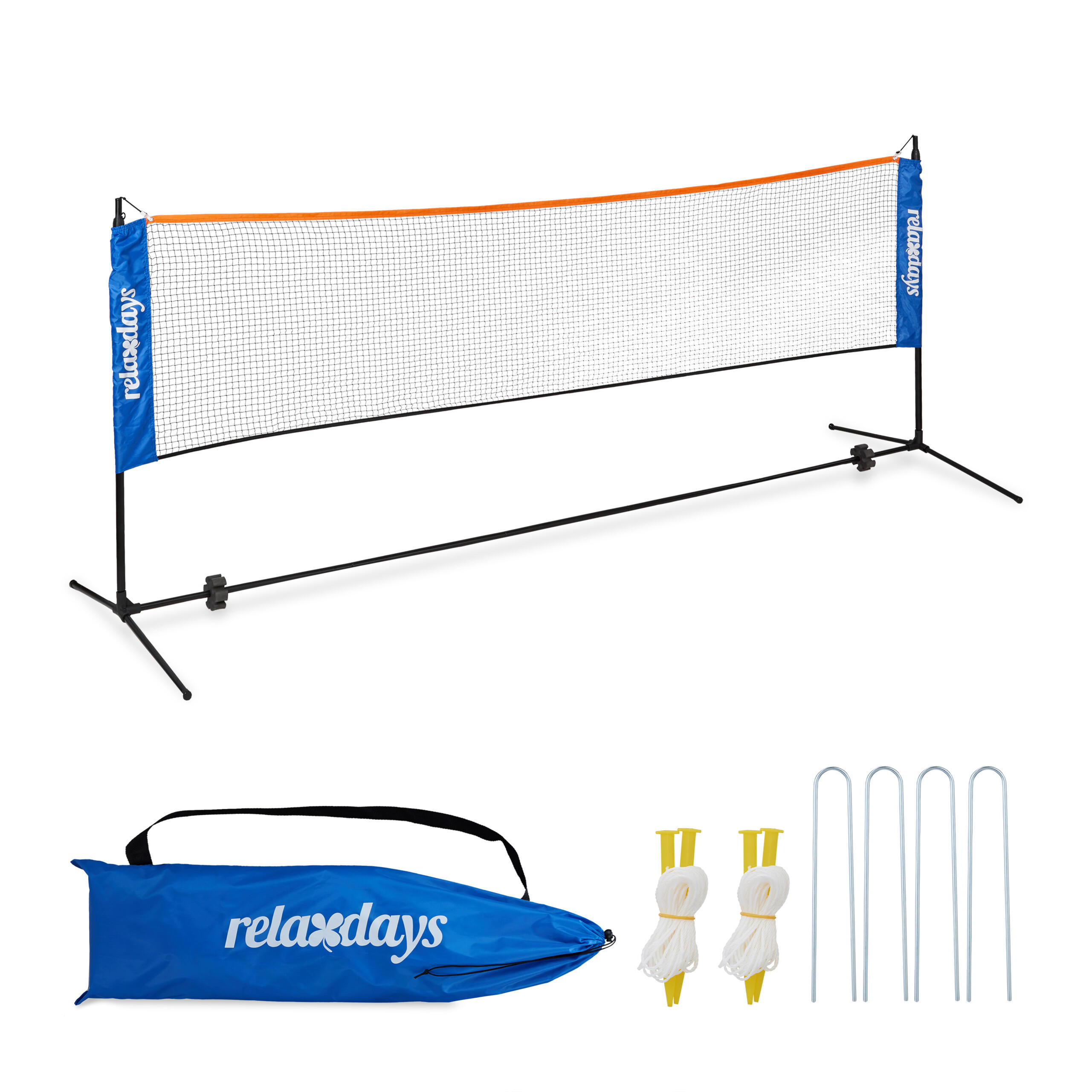 BADMINTONNETZ - Schwarz, Kunststoff/Textil (310/103cm) - Relaxdays