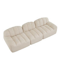 3-SITZER-SOFA DE-34312 mit Tiefsitz Beige - Beige, Textil (104/79/288cm) - ComfortXL