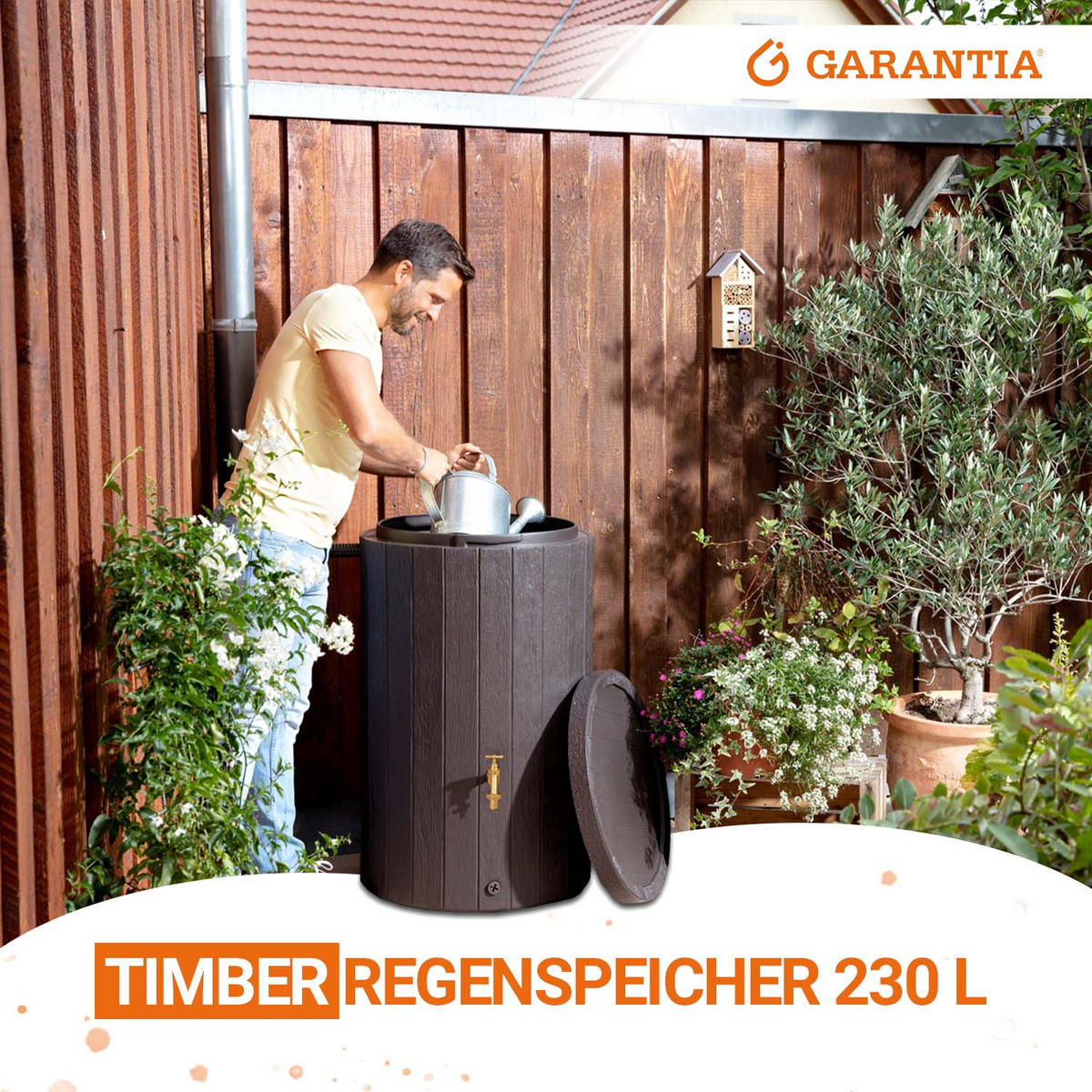REGENTONNE 230 L, braun - Braun, Kunststoff (57/93/59cm) - GARANTIA