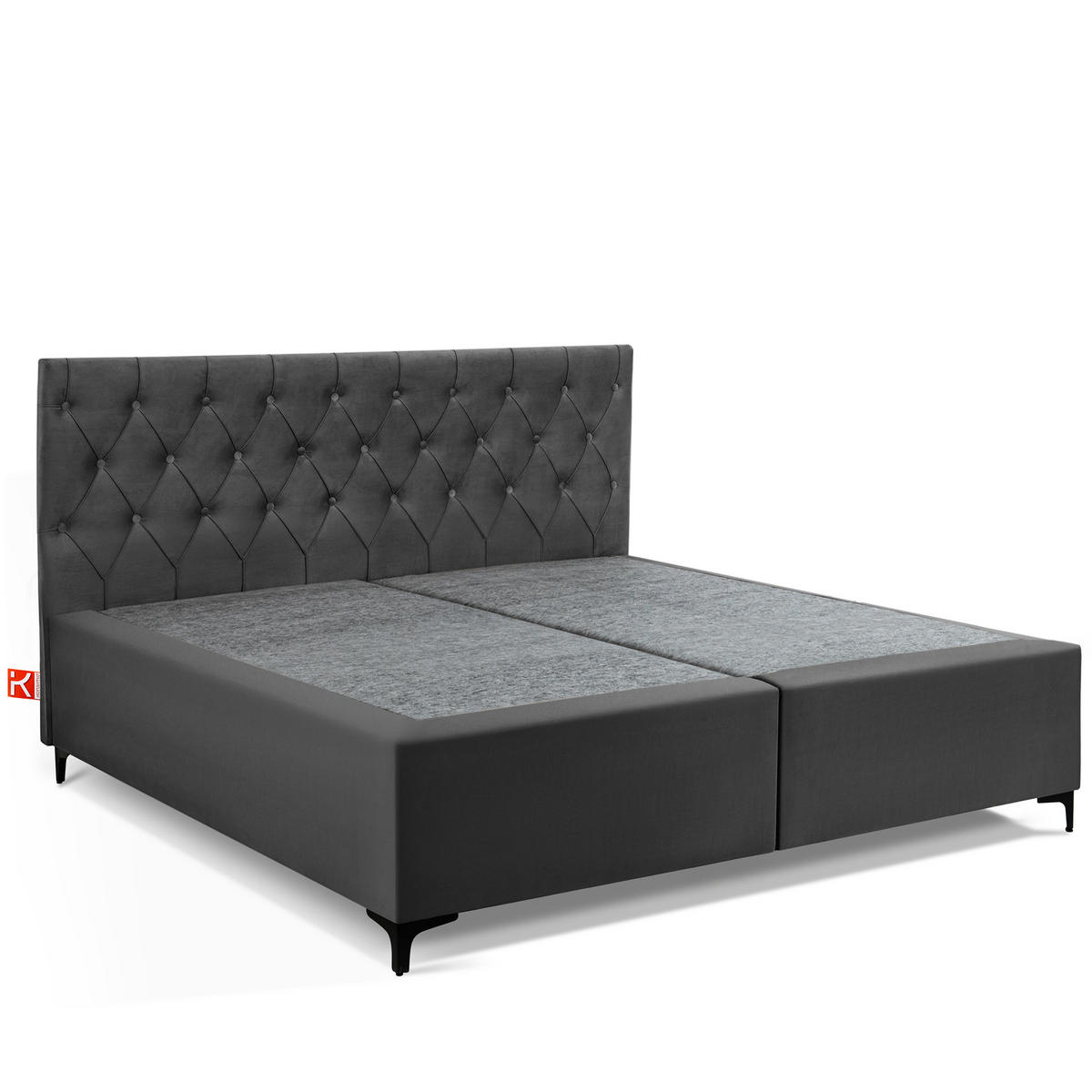POLSTERBETT ARDEA, Anthrazit - Anthrazit/Schwarz, Holz/Holzwerkstoff (180/200cm) - KONSIMO®