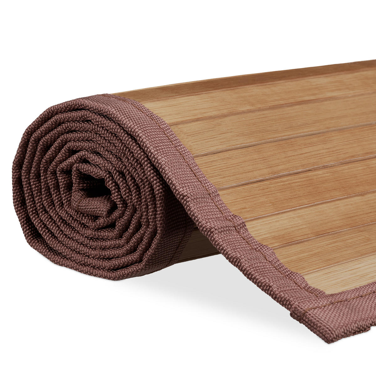 BAMBUSMATTE - Hellbraun, Holz/Textil (45/80cm) - Relaxdays