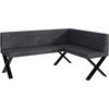 ECKBANK PETER_X - Dunkelgrau, Textil (128/168cm) - Meblini