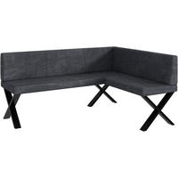 ECKBANK PETER_X - Dunkelgrau, Textil (128/168cm) - Meblini