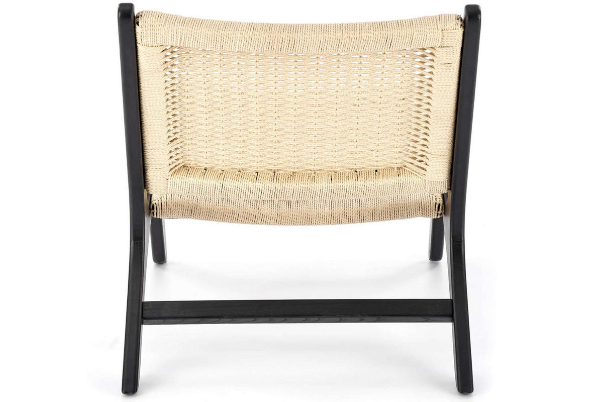 GARTENSESSEL CALLIPTE Boho, beige/schwarz - Beige/Schwarz, Holz (74/84/65cm) - KONSIMO®