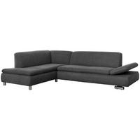 ECKSOFA mit Ottomane links Kaye Flachgewebe anthrazit - Anthrazit, Kunststoff (190/270cm) - 58aufmkessel