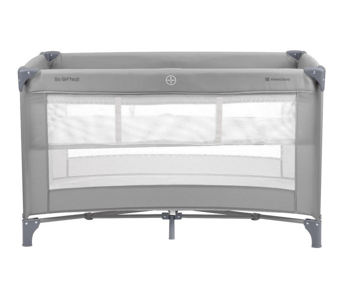 REISEBETT So Gifted dunkelgrau 2 Ebenen Matratze, Tragetasche, Öffnung - Grau, Metall (65/125cm) - Kikka boo