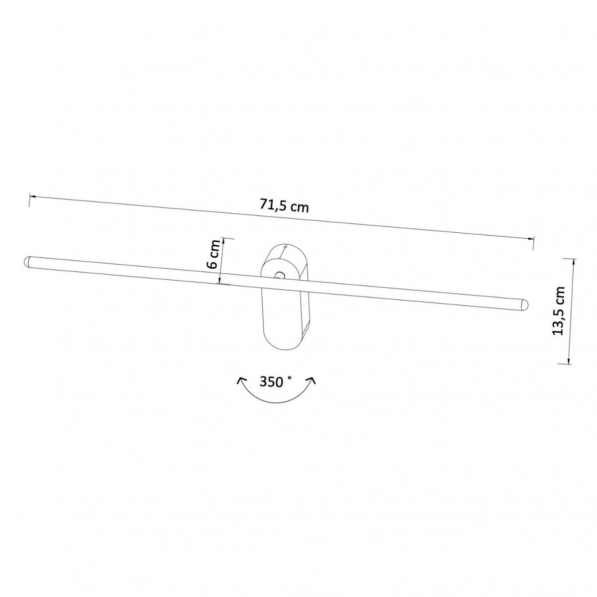 WANDLEUCHTE Melbourne, Schwarz, 71.5cm - Schwarz, Metall (6/13.5/71.5cm) - KOSILUM