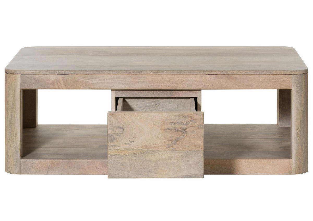 COUCHTISCH Mango 118x65x40 weiß lackiert TORONTO #352 - Weiß, Holz (118/65/40cm) - Massivmoebel24
