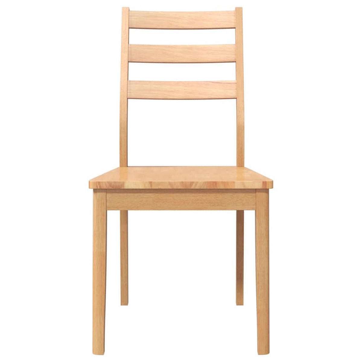 ESSZIMMERSTÜHLE 2 Stk. Natur Massivholz Gummibaum 48.5*49*90cm - Braun, Holz (48.5/90/49cm) - ZMH