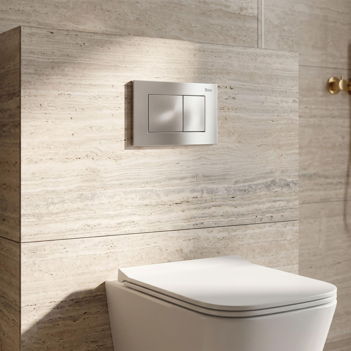VORWANDELEMENT Für Wc K011a-q Rea J Satin - Sandfarben, Metall (52.5/103.5/16cm) - REA