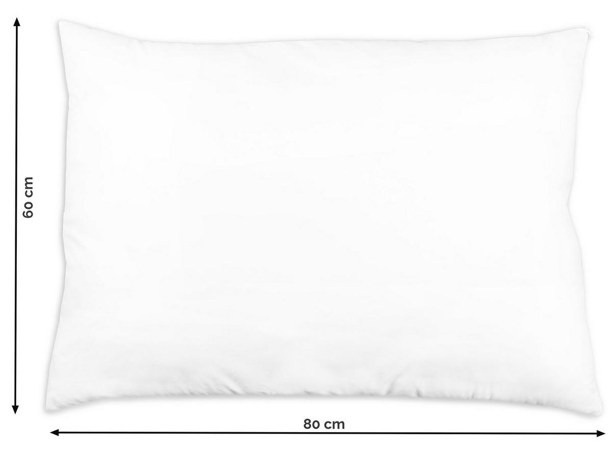 KISSEN, 60x80 cm, 100% Polyester, Weiß - Weiß, Textil (60/80cm) - Zollner
