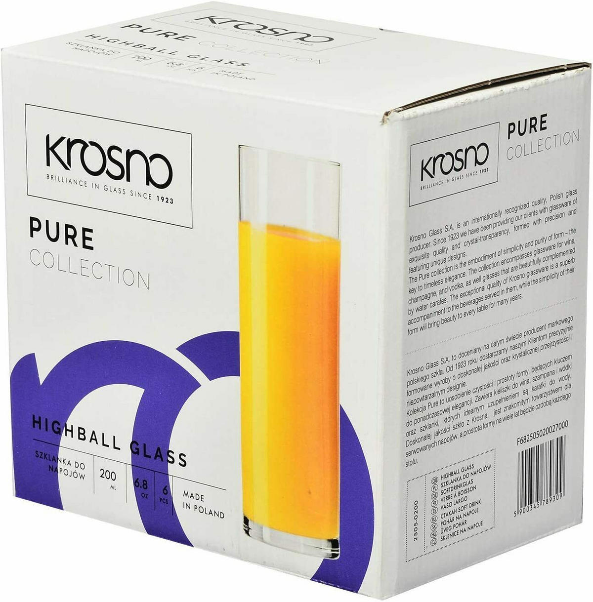 LONGDRINKGLÄSER 6er-Set, 200 ml - Transparent, Glas (0.2L) - Krosno Glass