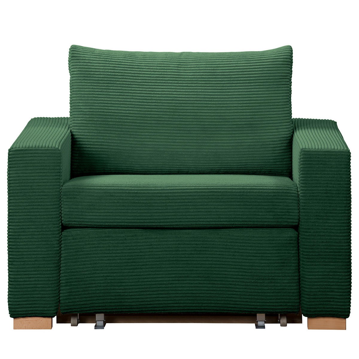 SCHLAFSESSEL - Buchefarben/Grün, Buchenholz/Textil (110/90/90cm) - home24