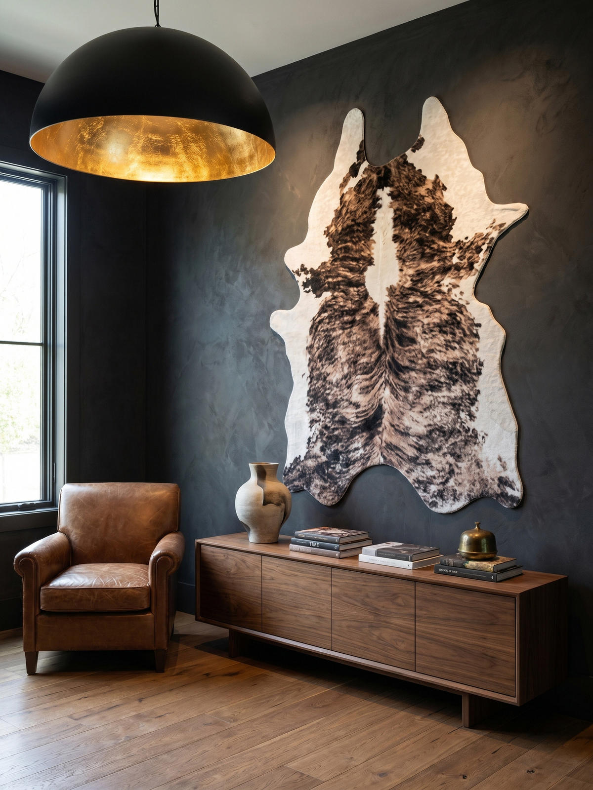 TEPPICH Flachgewebe GASTEIN in Braun, in Rindsleder-Optik, aus Polyester, 100 x 135 cm - Braun, Textil (135/100cm) - KADIMA DESIGN