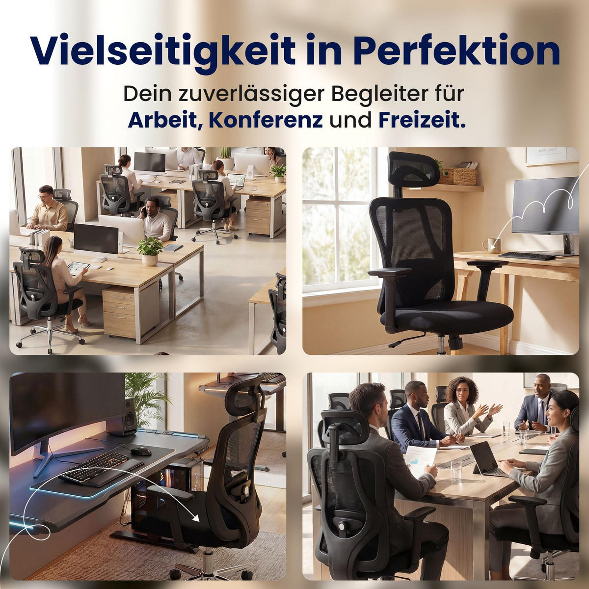 CHEFSESSEL Kunststoff Schwarz - Chromfarben/Schwarz, Kunststoff/Textil (70/120/57cm) - CLP