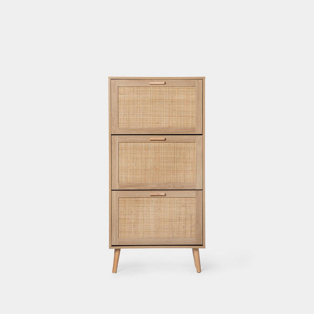 SCHUHSCHRANK SCHMALES Tahiti Natürlich 64 cm x 129 cm - Naturfarben, Holzwerkstoff (64/129/24cm) - Klast Home