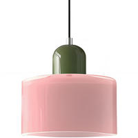 PENDELLEUCHTE Glas Nordisch Modern 15cm Rosa, E27 bis 150cm höhenverstellbar - Pink, Metall (15/16/15cm) - Authentics