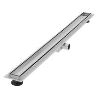 DUSCHRINNE 100cm - Silberfarben, Metall (13.9/7.8/104cm) - LuxeBath