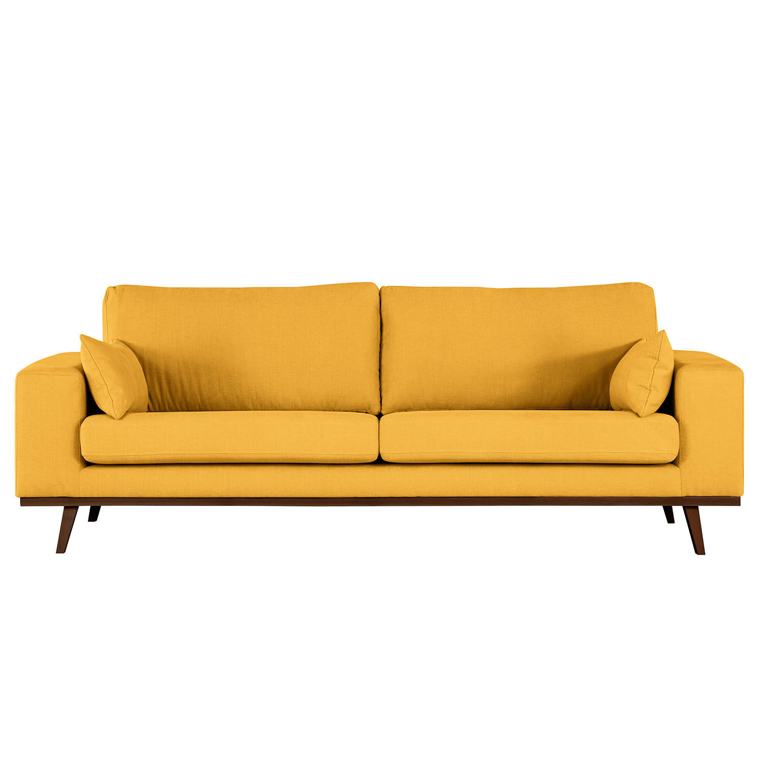 2-SITZER SOFA - Gelb/Buchefarben, Textil (197/81/88cm) - home24